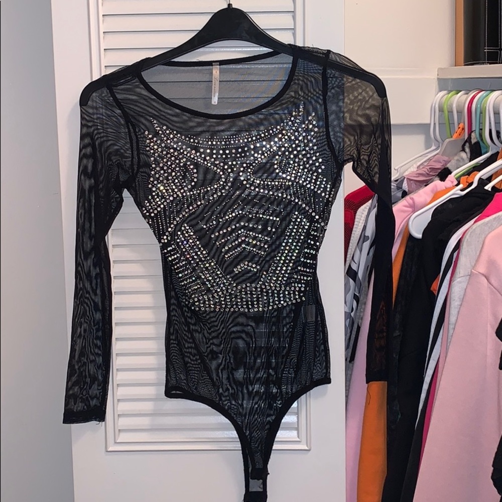 Black Sequin Body Suit